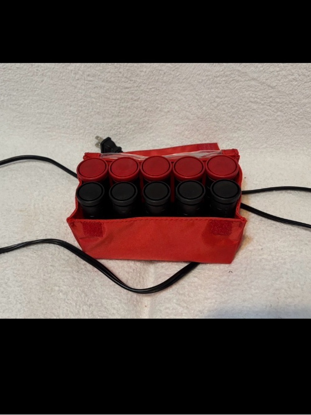 Remington H1015 Compact hot Roller Hair Ceramic Set Red and Black Rollers